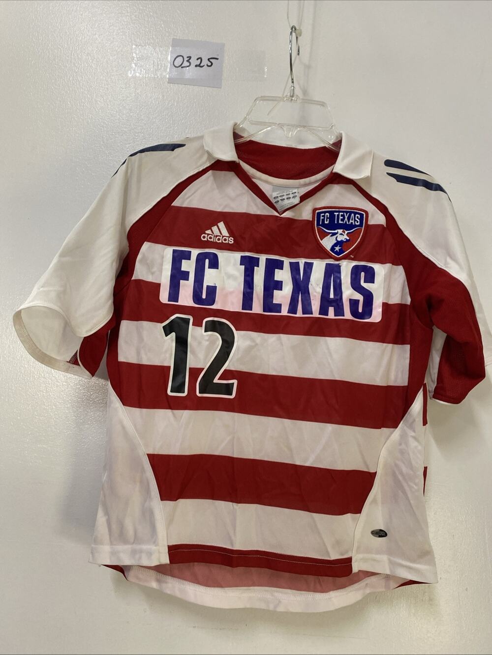 FC TEXAS Dallas Adidas Soccer Jersey Tag Size Medium MLS Striped Kit VTG 2005